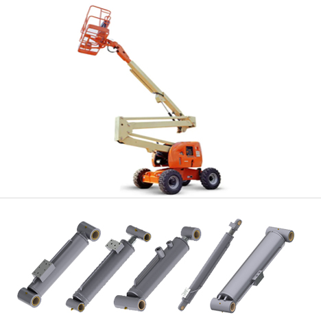 hydraulic cylinder for articulated boom lift