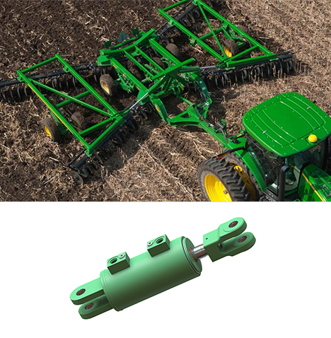 Hydraulic cylinder for soil tillage machinery